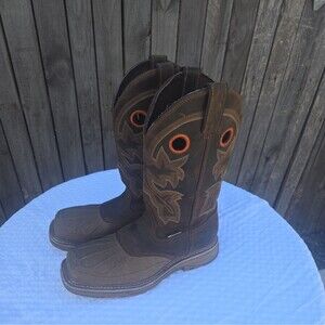 Double H Men's Carlos WP Composite Toe Light Brown Leather Boots Size 9.5D